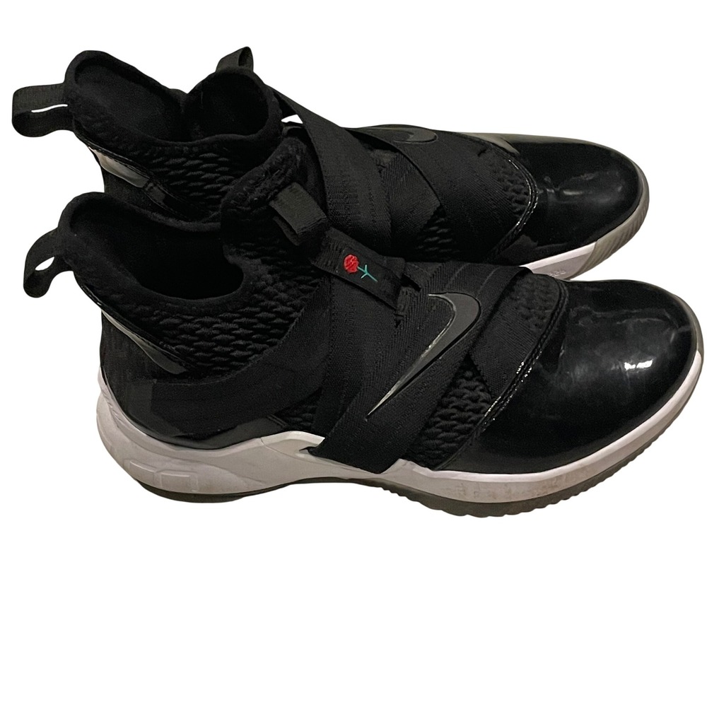 Nike LeBron Soldier 12 SFG Rose Patent Leather Sneakers Men's Size 8 AO4054-002
